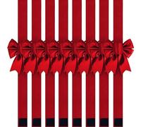 8Pcs Christmas Ribbon Bows Red Christmas Bow Cabinet Door Kitchen Home Decor Housewarming Festive Party Supplies Xmas Decorations (Burgundy, One Size)