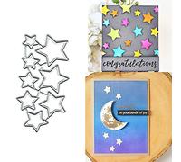 8Pcs Christmas Stars Metal Die Cuts Dies, 8Pcs Christmas Stars Cutting Dies Cut Stencils DIY Scrapbooking Cards Decorative Embossing Paper Dies for Album Card Making Scrapbooking
