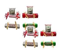 8Pcs Christmas Surprise Money Pull Pouch,Hexagon Creative Ways To Give Moneys Gifts Diy Xmas Kit For Candy Cash Gift (AA)