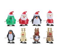 8Pcs Christmas Wind up Toys - Santa, Snowman, Reindeer Clockwork Toys for Kids - Fun Party Favors, Stocking Fillers, Educational Gifts - Mixed Styles