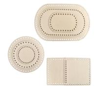 8Pcs Circle Square and Oval Wooden Basket Bottom,Blank Crochet Knitting Wooden Base,Craft Weaving Basket Making Supplies,for DIY Christmas Basket Weaving Supplies（10/15/20/25/30cm）