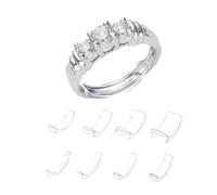 8Pcs Clear Ring Size Adjuster,Ring Reducer,Invisible Ring Sizer Adjuster Rings Spacer for Loose Rings Transparent Ring Resizer Tightener Ring Reducer Clips Sizers Fit Any Rings of Ring Sizer