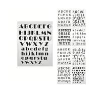 8PCS Clear Rubber Stamps, Clear Alphabet Stamps for Crafting Silicone Letter Stamps Upper and Lower Case English Letters and Punctuations Patterns Clear Reusable English Letters Stamp for Card Making