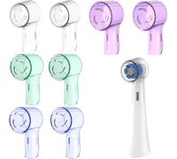 8Pcs Clear Toothbrush Head Covers for Oral-B iO Series iO5 iO7 iO8 iO9 EB17 | Also fits PRO 3 & P4000. Dustproof, hygienic, secure fit. Ideal for travel, home & bathroom storage.
