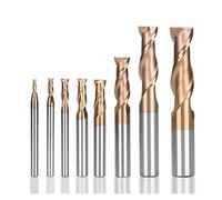 8pcs CNC Carbide End Mills 2-12mm Square Nose Mill Tungsten Machine Cutter Tools Metal Steel Router Bit For Wood