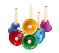 8pcs Colorful Handbells Clear Sound Educational Percussion Instruments for Kindergarten Multi Purpose Teaching Aid Unique Tones for Early Childhood Learning Activities