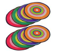 8pcs Colorful round Educational Floor Carpet for Students and Family | Polyester Build, Lightweight Portable Seating, Stackable Design, Bright Style for Gaming Rooms and Kindergarten