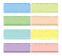 8pcs Coloured Dyslexia Overlays for Reading & Highlighting, Coloured Overlays & Reading Ruler Strips for Visual Stress Relief, Classroom/Home/Office Bookmarks