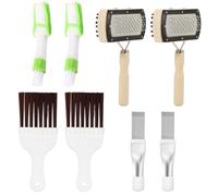 8Pcs Condenser Fin Cleaning Brush Versatile Assorted Style AC Coil Cleaner Brush Conditionin Condenser Cleaning Comb Heat Exchanger Cleaning Tool for Cleaning Air Conditioner Refrigerator Automotive