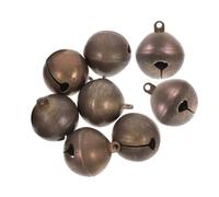 8pcs Copper Dog Collar Bells Vintage Bell Charms with Hanging Ring