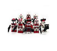 8PCS Coruscant Guard Assault Force Commander Fox Red Clone Star Wars The Clone Wars ARF ARC Paratrooper Mini Figure