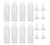 8pcs Cosmetic Travel Bottle Transparent Empty Plastic Mini Containers 8 Funnels Perfume Lotion 100ml Convenient Portable Leak Proof Easy Refill Traveler