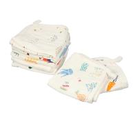 8Pcs Cotton Baby Face Towels for Newborns, Soft Washcloths for Bathing | Lightweight and Easy to Carry, Assorted Styles for Daily Use, Keeps Boy Girl Dry and Neat