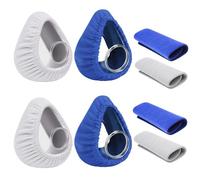 8PCS CPAP Mask Liners, CPAP Accessories, CPAP Mask With Cushions, Soft and Comfortable Fit, Reusable Elasticity for Daily Use Improve Sleep and Most Full Faces(Blue And Grey)