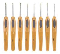 8Pcs Crochet Hook Kit with Soft Grip Handle, Ergonomic Sewing Knitting Tools in Various Sizes - Comfortable Use, Durable High Density Material, Ideal for Sweater Crafting