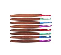 8Pcs Crochet Hook Set, Wooden Handle, 3.0-7.0mm for Knitting