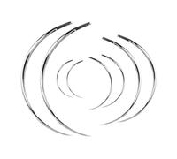 8PCS Curved Needle 2" 2.5" 3" 3.5" Sewing Needles Repair Kit, Upholstery Needle Leather Sewing, Multiple Styles Curved Tapestry Needle, Darning Needle for Purses Backpacks Carpet Canvas(COLOUR:Silver)