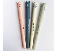8pcs Cute Kawaii Cartoon Cat Pig Bear Panda Animal Gel Ink Pen Ballpoint 0.35mm Black Ink Pens Rollerball Pens For Stationery Office Supplies, Erasable Pen Friction Erasable Pen