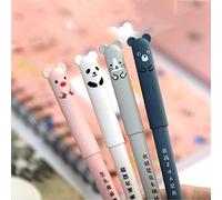 8pcs Cute Kawaii Cartoon Cat Pig Bear Panda Animal Gel Ink Pen Ballpoint 0.35mm Blue Ink pen, Erasable Pens Friction Erasable Pen