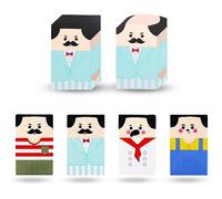 8Pcs Cute Salaryman Erasers Bald Uncle Erasers Bulk Bald Eraser Desk Pet Fun Pencil Eraser Back to School Gifts for School Classroom Rewards Party Favors