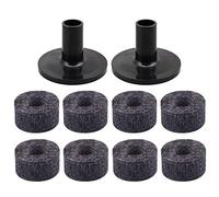 8pcs Cymbal Stand 25 mm Felt Washer + 2pcs Cymbal Replacement Sleeves for Shelf Drum Kit