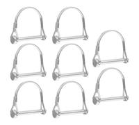 8pcs D Shaped Shaft Locking Pins for Trailer Couplers and Truck | Carbon Steel, Silver Finish, Heavy Duty Locating Use, Fast Release Applications for Gardening and Farming
