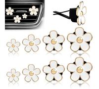 8PCS Daisy Flower Air Vent Clip, Cute Car Air Fresheners For Women, Girly Pink Accessories Interior Decor Charm For Car Essentials