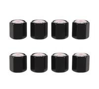 8pcs Daisy Flower Metal Valve Stem Caps Black for Trucks