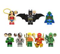 8pcs DC Justice League Batman Flash Green Lantern Steel Ocean King Minifigure Kid Toy Gift Fits Lego
