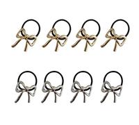 8Pcs Decorative Hair Ties Bow Lightweight Metal Bow Ponytail Holder Non-Slip Hair Metal Bowknot for Women Girls Hair Styling