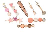 8pcs Decorative Metal Hair Clips with Artificial Pearls | Delicate Chic Sparkle, Suitable for Straight or Curly Hair, Updos, Graduation Parties, Weddings and Birthday Wear