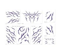 8PCS Demons Purple Hunters Temporary Tattooes, Waterproof K Pop Demons Hunters Fake Tattooes, Stays Clear Bright For 3-7 Days, For Cosplay, Festivals, Halloween, With A Special Light-sensitive Coating