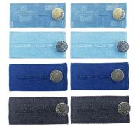 8PCS Denim Waist Extenders, Waist Extender Button Trouser Extenders Waistband Extenders Adjustable Wasitband Expanders with Metal Button for Pants Jeans Trousers