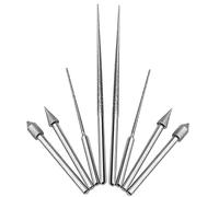 8Pcs Diamond Mounted Bead Reamer, 1/8 Inch Shank Diamond Grinding Tool,4 Different Shapes Diamond Drill Bit for Rotary Tool
