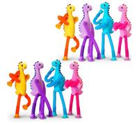 8pcs dinosaur sensory toys, children's straws fidget toys, boys and girls, planes, cars, road trip essential travel toys, calming toys ADHD autistic children, birthday