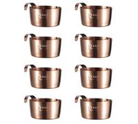 8PCS Dipping Bowls,Stainless Steel Small Milk Jug,Milk Jug Set Durable and Long-lasting Sauce Dish,Dip Bowls,Suitable for Coffee Bar Home Kitchen Office Sushi Cereal Salad(Rose Gold/2.4*2.1*1.29in)