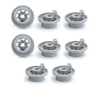 8Pcs Dishwasher Basket Wheels, 165314 Lower Basket Wheel Replacement for Bosch Kenmore Siemem Neff Zanussi AEG Electrolux Universal Dishwasher Cutlery Lower Basket AP2802428 PS3439123 Replacement Part