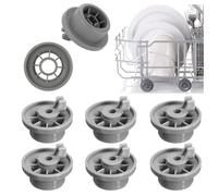 8Pcs Dishwasher Basket Wheels, Snap-on Design Dishwasher Wheels, Dishwashers Wheel Lower Basket, Lower Baskets Wheel, Accessories Adjustable Rims Compatible with Bosch Universal Dishwashers