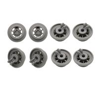 8Pcs Dishwasher Wheels Lower Basket Rack Wheel for Universal Dishwasher Bottom Wheels Parts Replacement Dishwasher Tray Small Roller for Bosch Siemem Kenmore Neff Whirlpool Cutlery Basket 165314