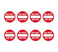 8Pcs Do Not Enter Sticker Adhesive Backing Weatherproof for Doors Construction Sites Not Entry Signs Warning Labels