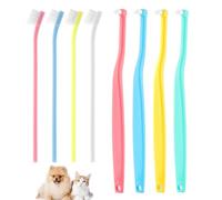 8pcs Dog & Cat Toothbrush, 2 Styles Soft Bristle Kitten Teeth Cleaning Brush Micro Head Pets Toothbrush Dental Care Supplies Accessories for Puppy Kitty Reduce Tartar Formation & Bad Breath