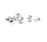 8Pcs Dollhouse Door Knobs Model Metal Micro Landscape Doll House Accessories silver, 0.5x0.5cm