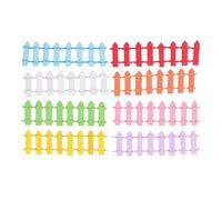 8Pcs Dollhouse Garden Fence 1 12 Bright Vibrant Colors Wood | Create a magical miniature setting with 8 vibrant wood fences for 1 12 scale fairy gardens dollhouses or DIY scenes