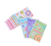 8pcs Donut Spiral Notebook for Students, Portable Pocket Wirebound Pad