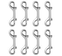 8PCS Double Ended Bolt Snap Hooks 3.5 Inch Marine Grade Double End Diving Clips Heavy Duty Trigger Chain Clip Key Holder for Pet Feed Bucket Dog Leash Hammock Horse Tack Water Bucket