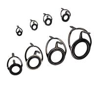 8pcs Double Leg Fishing Rod Guides Repair Kit, Ceramic Fishing Pole Rod Guide Rings, Casting Fishing Rod Eyes Eyelet Repair Guides Replacement Eyes for Fishing Rods Fishing Pole Repair