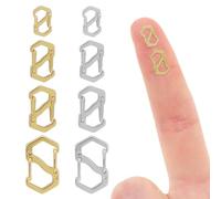 8Pcs Double Opening Lobster Clasp Necklace Shortener Lobster Clasp 4 Size Gold and Silver Bracelet Connector Extended Necklace Clasps for Jewelry Making
