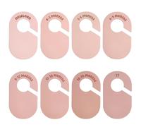 8pcs Double-Sided Baby Clothes Size Dividers, Portable Nursery Closet Organizer Neutral Closet Size Separators for Baby Boy Girl Wardrobe Organization