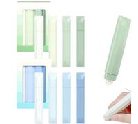 8Pcs Double Sided Tape Pens, Double Sided Tape Pens for Wrapping Paper, Glue Tapes Rollers for Crafts, Scrapbook Supplies, Double Sided Tape Roller for Crafting, Cards, Album, Journal (Blue+Green)