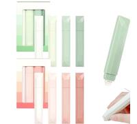 8Pcs Double Sided Tape Pens, Double Sided Tape Pens for Wrapping Paper, Glue Tapes Rollers for Crafts, Scrapbook Supplies, Double Sided Tape Roller for Crafting, Cards, Album, Journal (Pink+Green)